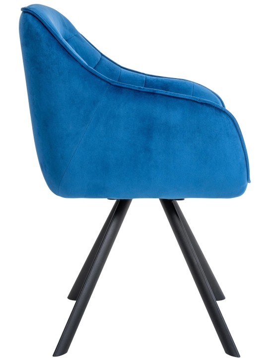 Stol Russel fløjl, blå