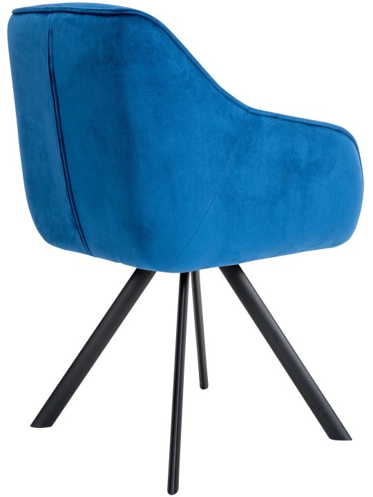 Stol Russel fløjl, blå