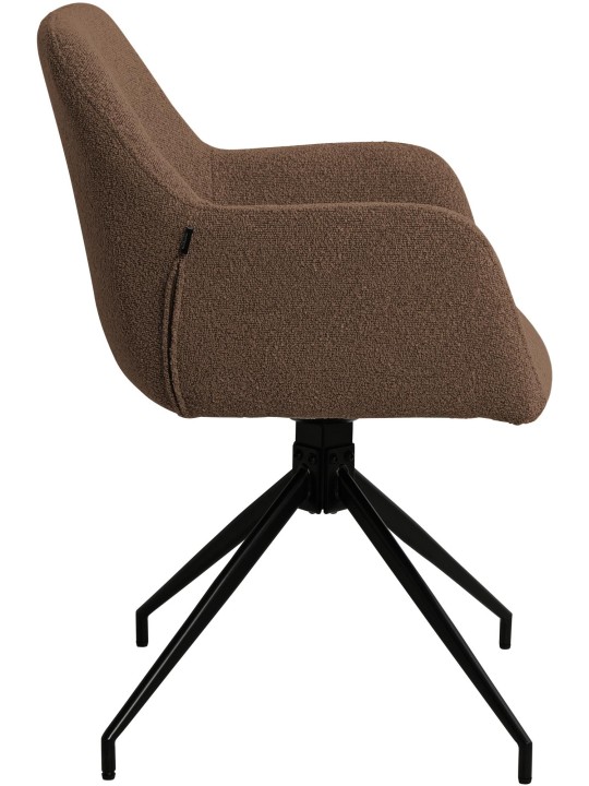 Spisestuestol Merlinda stof Teddy, brun Spisestuestol Merlinda stof Teddy, brun