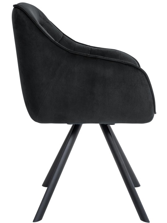 Stol Russel fløjl, sort Stol Russel fløjl, sort