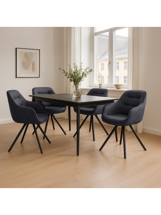 Stol Russel Vintage, sort