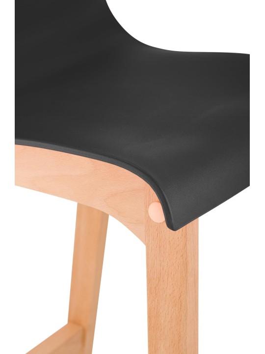 Barstol Hoover Natura 4-fods stel, sort Barstol Hoover Natura 4-fods stel, sort