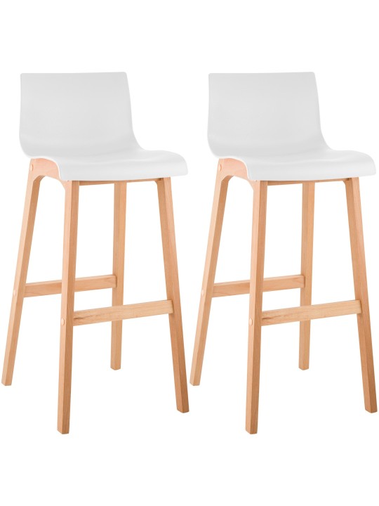Sæt med 2 barstole Hoover Natura, hvid Sæt med 2 barstole Hoover Natura, hvid