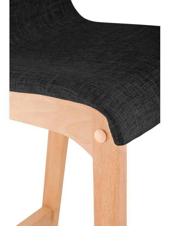 Barstol Hoover stof Natura, mørkegrå