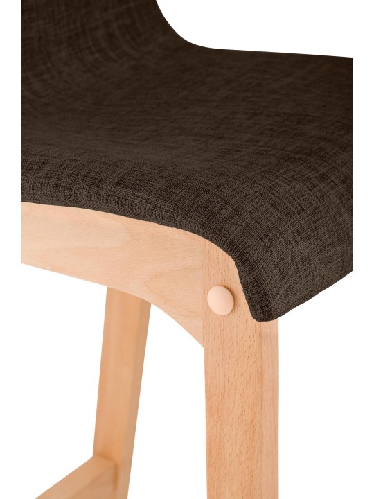 Sæt med 2 barstole Hoover stof Natura, brun