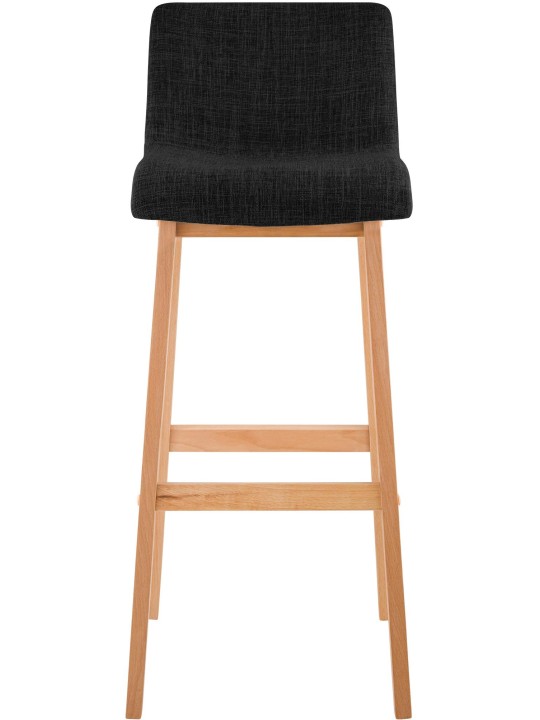 Sæt med 2 barstole Hoover stof Natura, mørkegrå