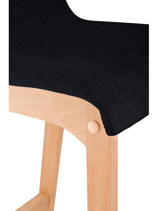 Sæt med 2 barstole Hoover stof Natura, sort