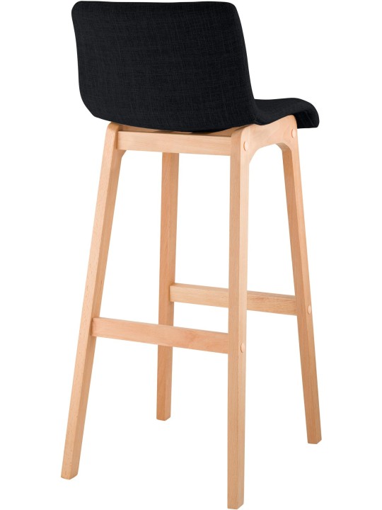 Sæt med 2 barstole Hoover stof Natura, sort