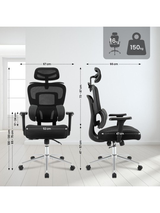 Lothenda kontorstol, sort