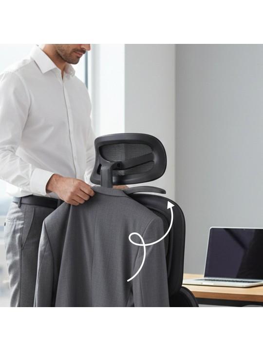 Lothenda kontorstol, sort