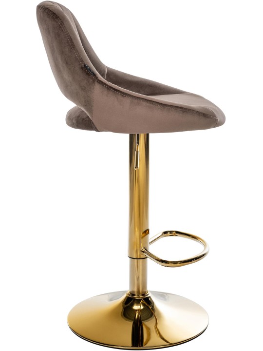 Barstol Milet fløjl guld, brun