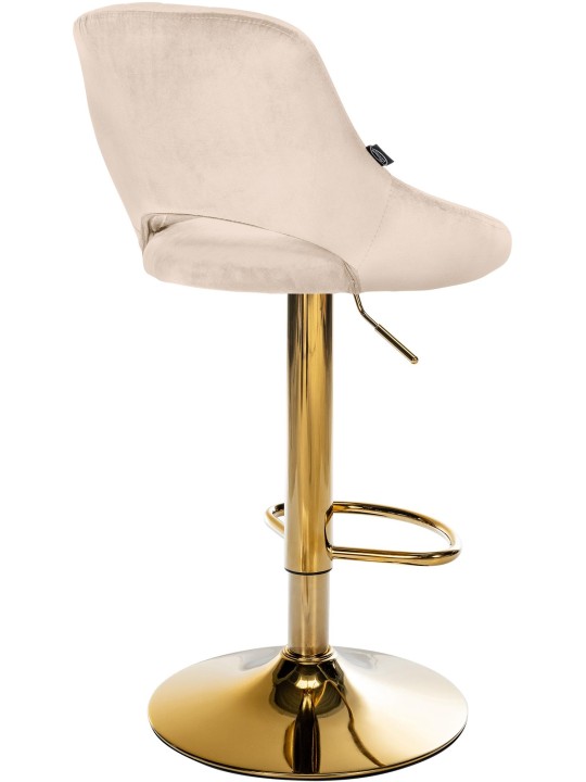 Barstol Milet fløjl guld, creme