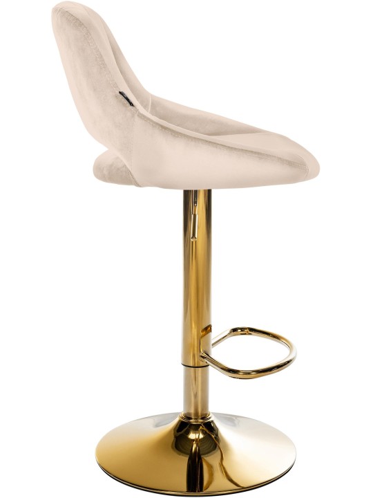 Barstol Milet fløjl guld, creme