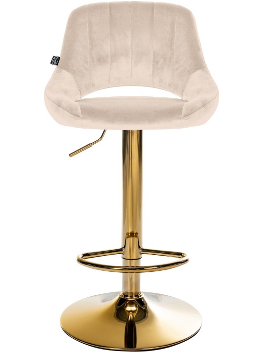 Barstol Milet fløjl guld, creme