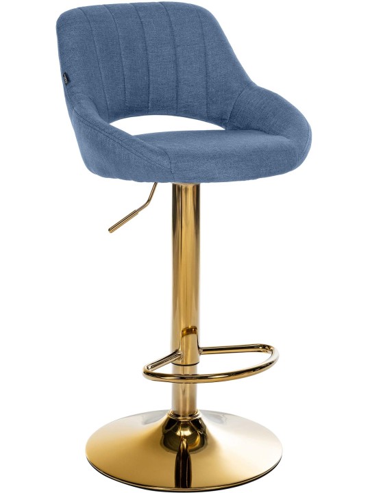 Barstol Milet stof guld, blå