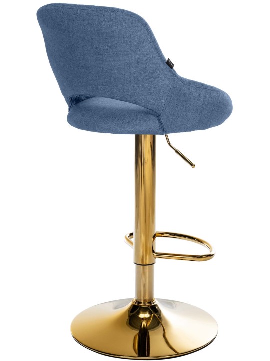 Barstol Milet stof guld, blå