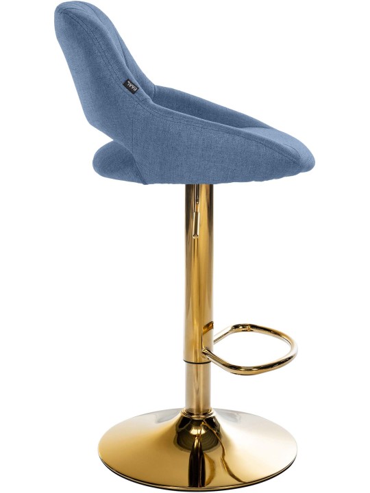Barstol Milet stof guld, blå