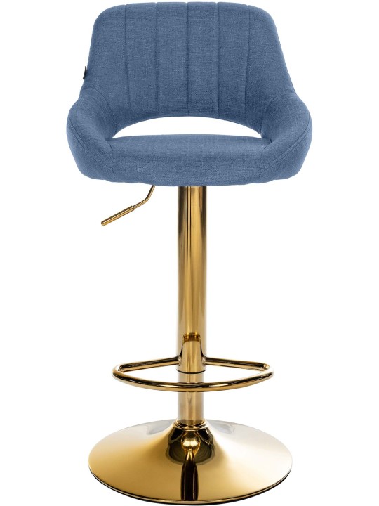Barstol Milet stof guld, blå