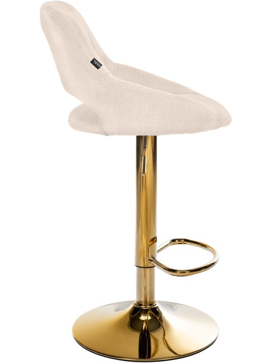 Barstol Milet stof guld, creme