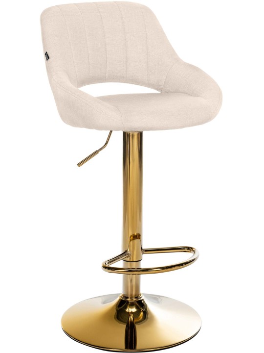 Barstol Milet stof guld, creme