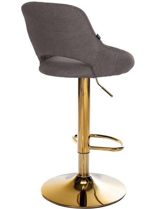 Barstol Milet stof guld, mørkegrå