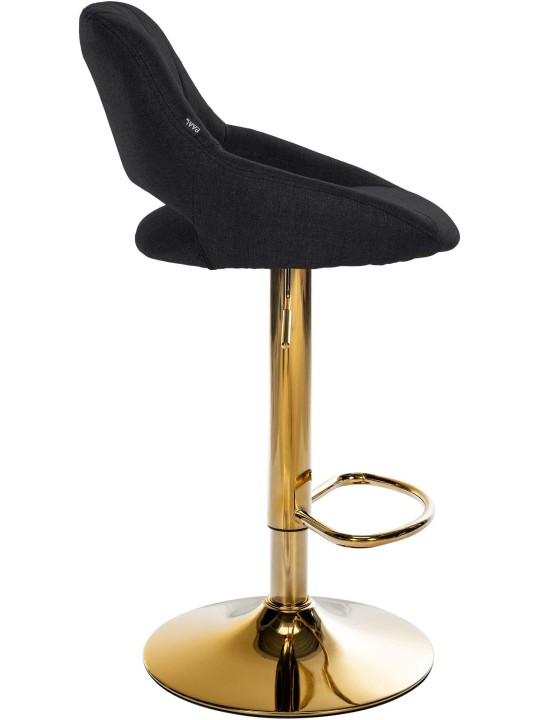 Barstol Milet stof guld, sort