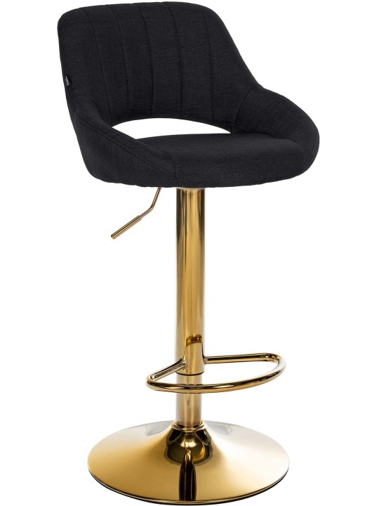 Barstol Milet stof guld, sort