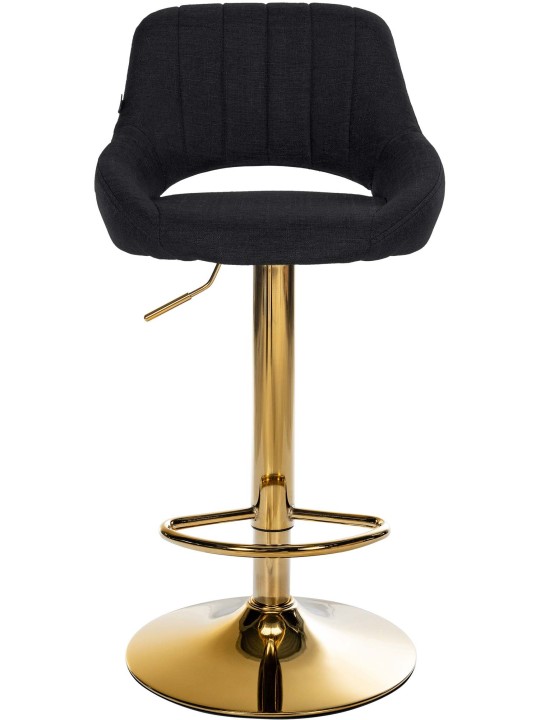 Barstol Milet stof guld, sort