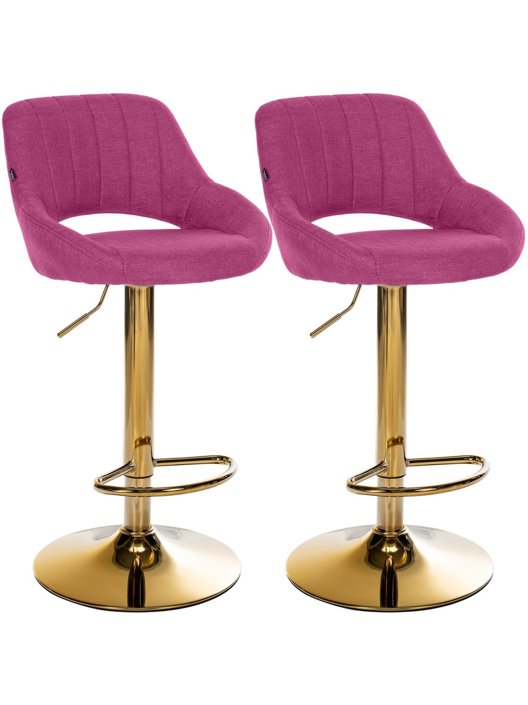 Sæt med 2 barstole Milet stof G, lilla