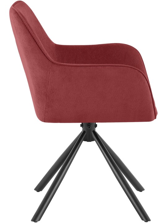 Stol Tipton Cord, bordeauxrød