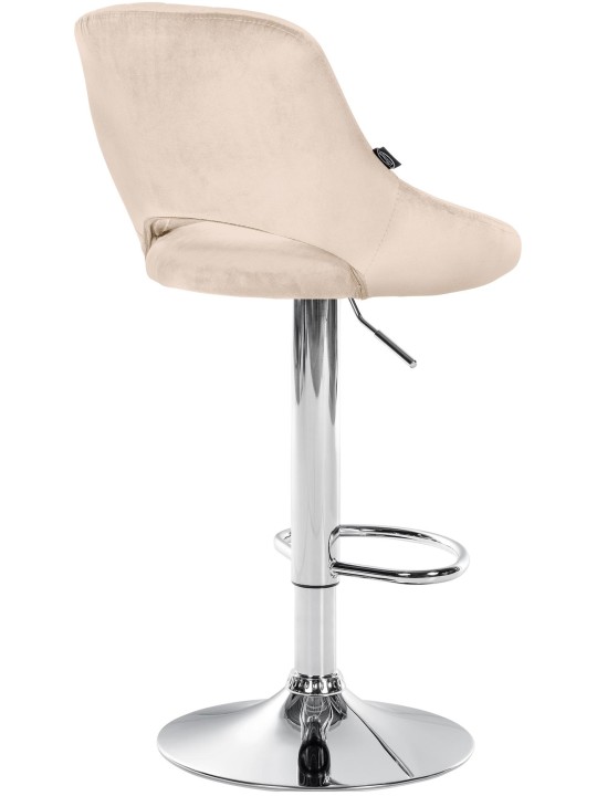 Barstol Milet fløjl krom, creme