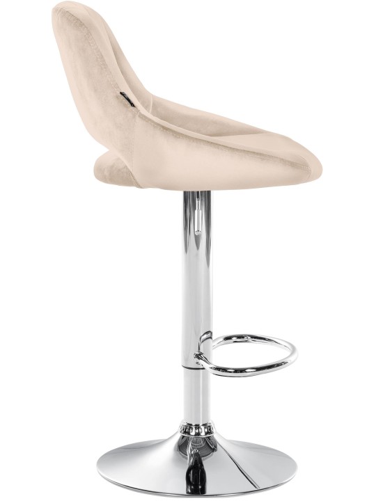 Barstol Milet fløjl krom, creme