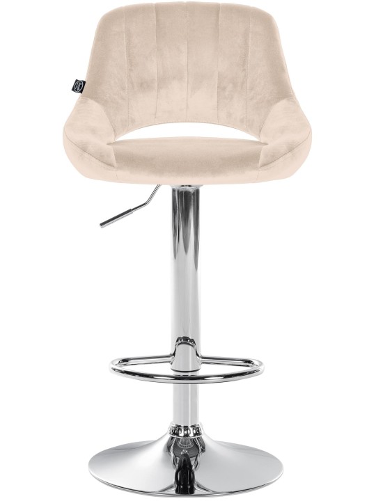 Barstol Milet fløjl krom, creme