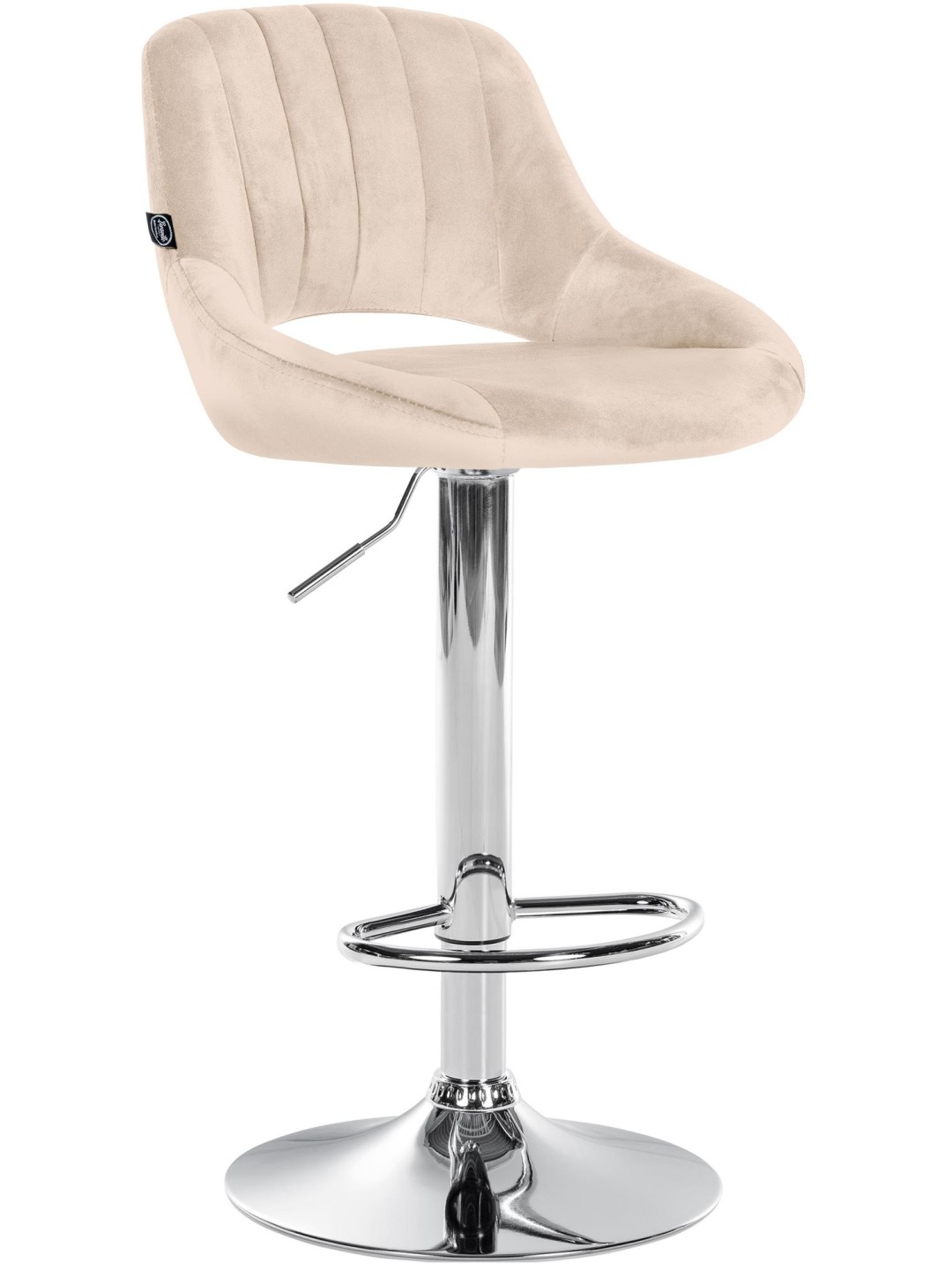 Barstol Milet fløjl krom, creme