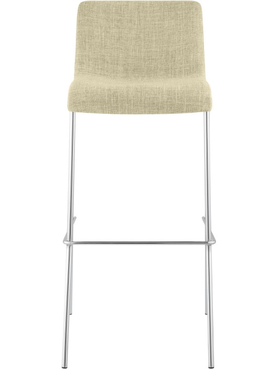 Barstol Hoover stof 4 fods stel krom, creme