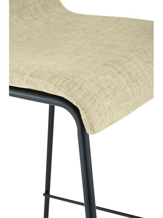 Barstol Hoover stof 4 fods stel, creme
