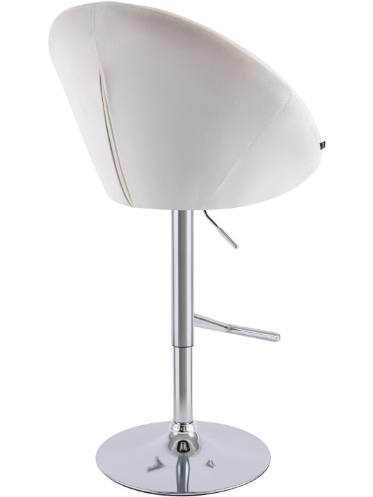 Barstol London fløjl krom, creme
