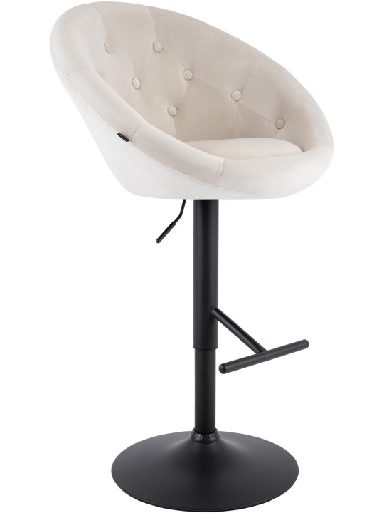 Barstol London fløjl sort, creme Barstol London fløjl sort, creme