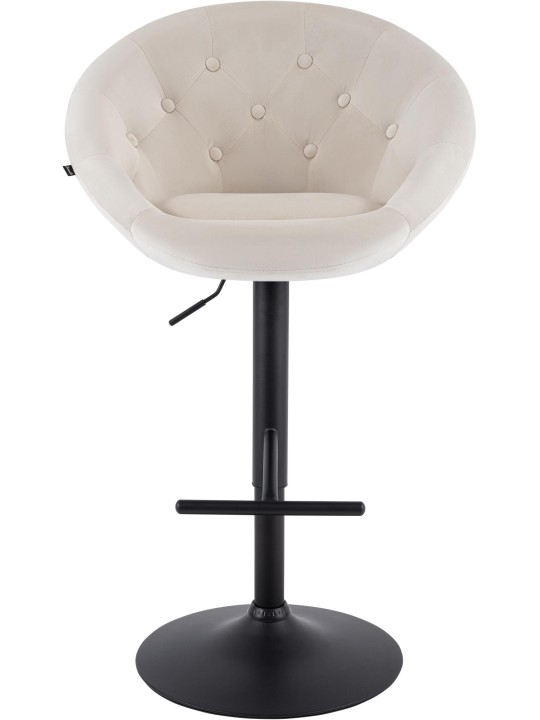 Barstol London fløjl sort, creme Barstol London fløjl sort, creme
