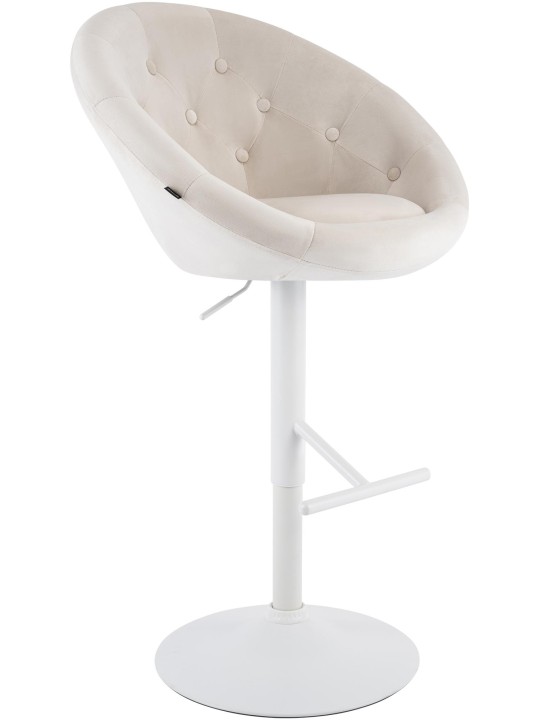 Barstol London fløjl hvid, creme Barstol London fløjl hvid, creme