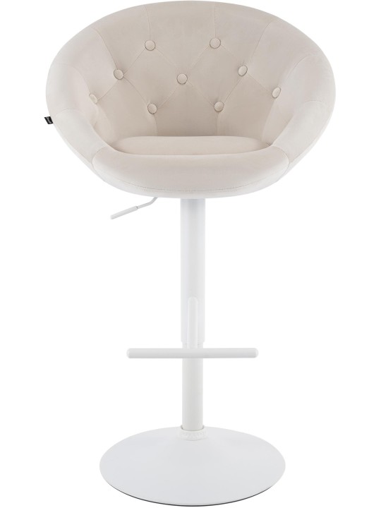 Barstol London fløjl hvid, creme Barstol London fløjl hvid, creme