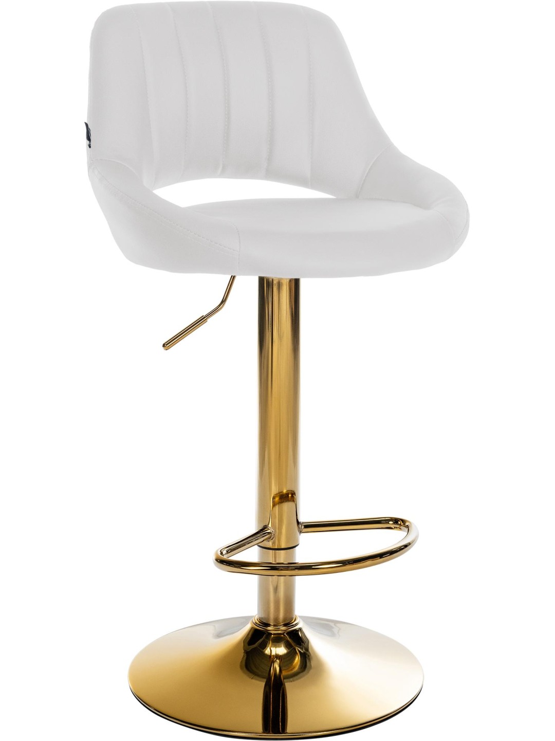 Barstol Milet kunstlæder guld, hvid
