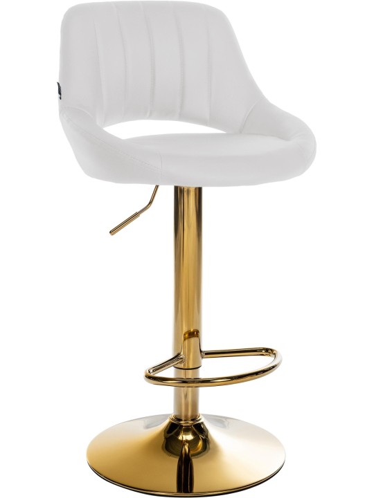 Barstol Milet kunstlæder guld, hvid