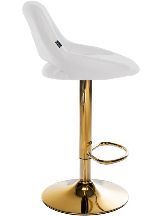 Barstol Milet kunstlæder guld, hvid