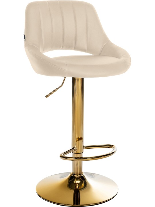 Barstol Milet kunstlæder guld, creme