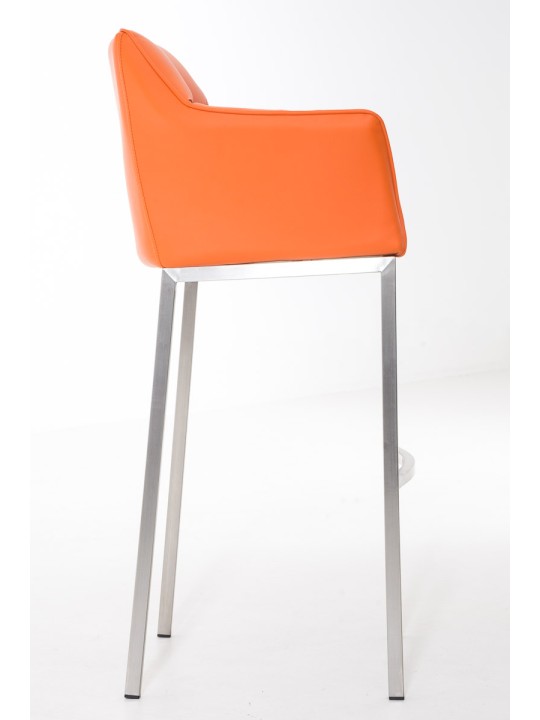 Barstol Damaso E med 4 fods stel, orange
