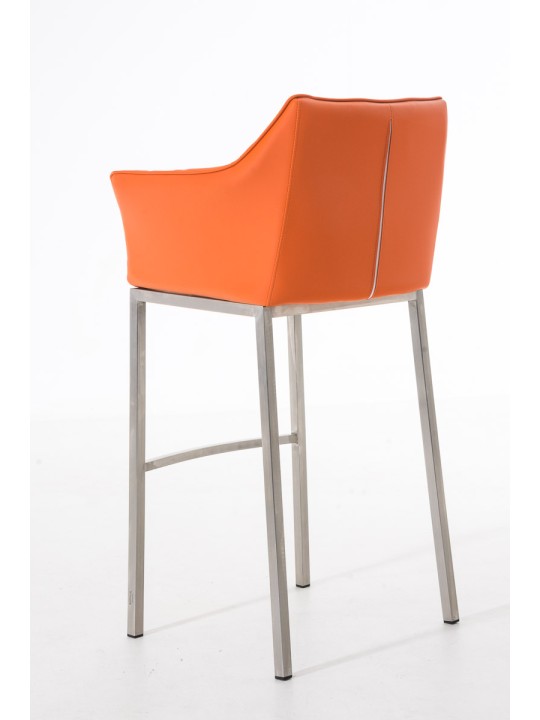 Barstol Damaso E med 4 fods stel, orange