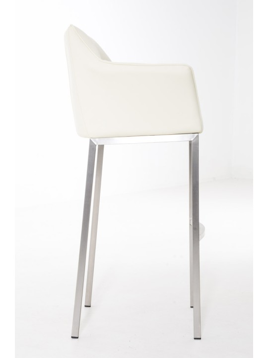 Barstol Damaso E med 4 fods stel, creme