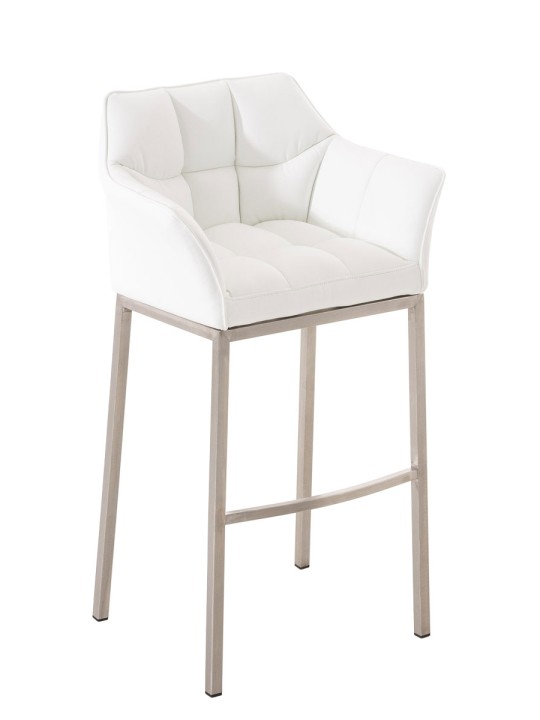 Bar stool Damaso E with 4-foot frame, hvid Bar stool Damaso E with 4-foot frame, hvid