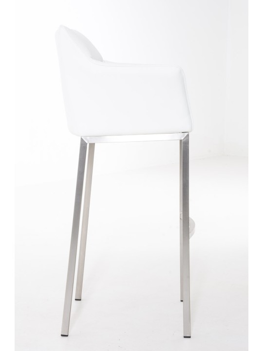 Bar stool Damaso E with 4-foot frame, hvid Bar stool Damaso E with 4-foot frame, hvid